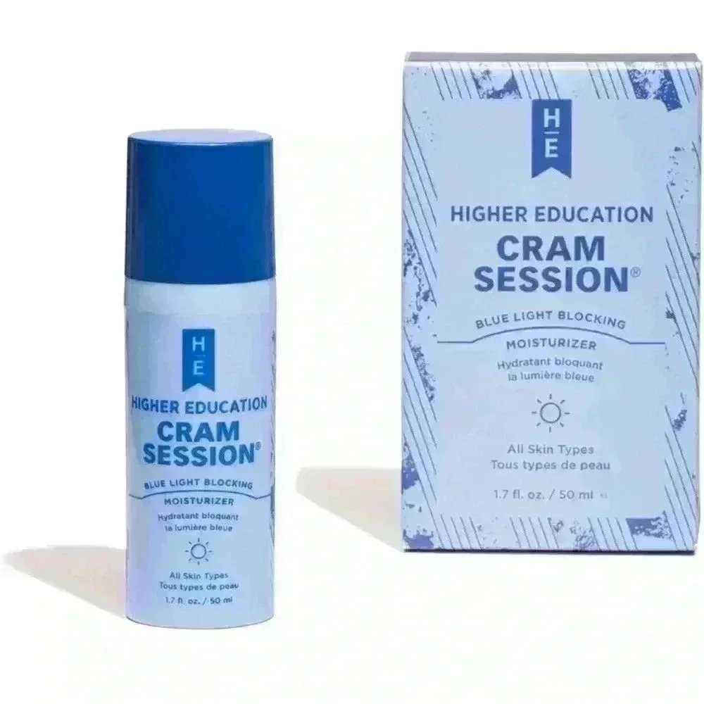 NWT Higher Education Skincare Cram Session Blue Light Blocking Face Moisturizer